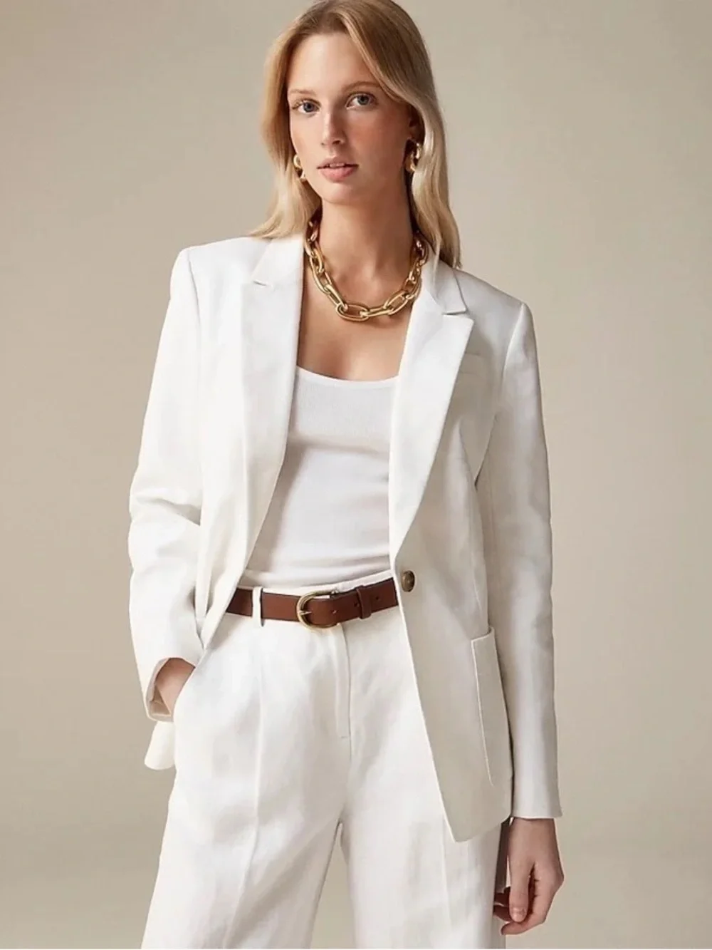 NWT J. Crew White Helena Blazer, Size 0